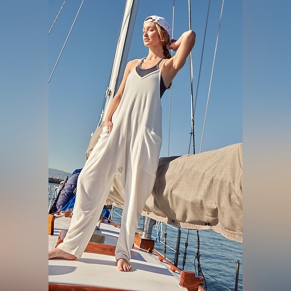 FREE PEOPLE Hot Shot Towel Terry Onesie In White NEW $90! - Picture 2 of 5